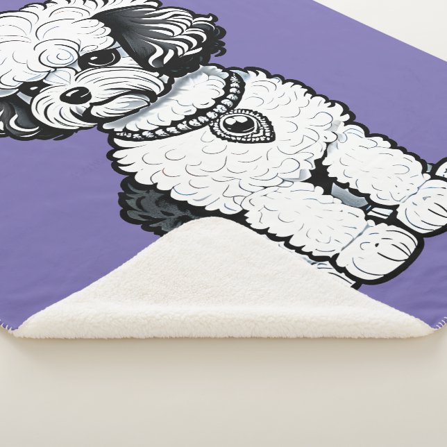 Bichon Frise Sherpa Blanket (3/4)