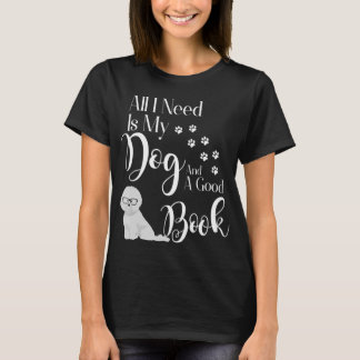 Bichon Frise Shirt Reading Book Dog Lover