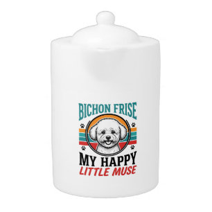 Bichon Frise Shirt Vintage Spirit Dog Art_1 Teapot