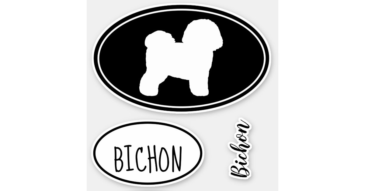 Download Bichon Frise Silhouette Vinyl Sticker Set | Zazzle.com