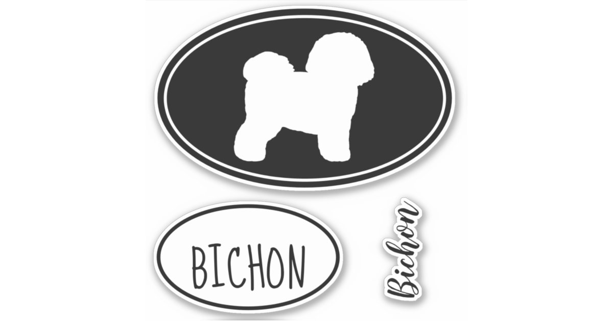 Download Bichon Frise Silhouette Vinyl Sticker Set | Zazzle.com