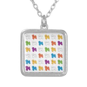 BICHON FRISE SILVER PLATED NECKLACE