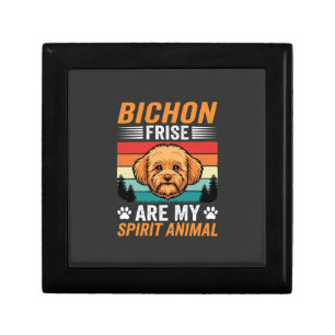 Bichon Frise Spirit Animal Retro Dog Gift Box
