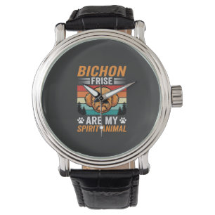 Bichon Frise Spirit Animal Retro Dog Watch