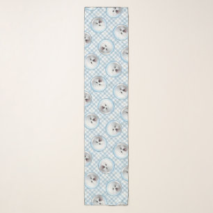 Bichon Frise Tenerife Painting White Cute Dog Art Scarf