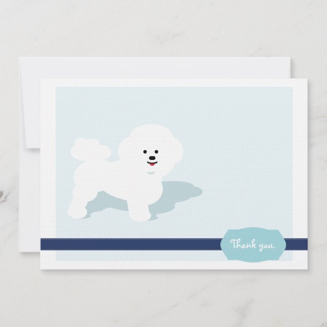 Bichon Frise Thank You Card (Front)