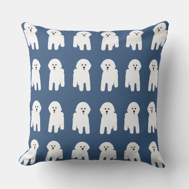 Bichon Frise Throw Pillow (Front)
