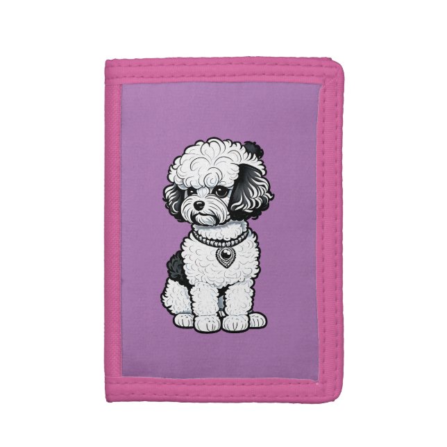 Bichon Frise Trifold Wallet (Front Vertical)