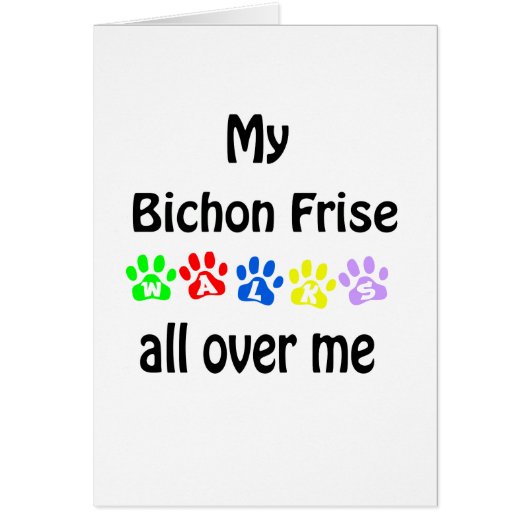 Bichon Frise Walks Design Cards (Front)
