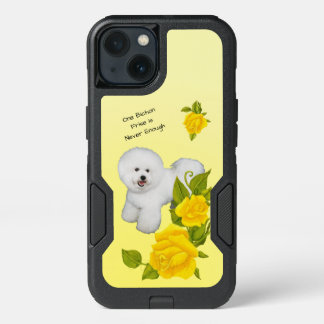 Bichon Frise, with Yellow Roses iPhone 13 Case