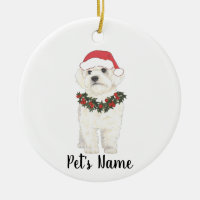 Bichon Havanese Maltese Ceramic Christmas