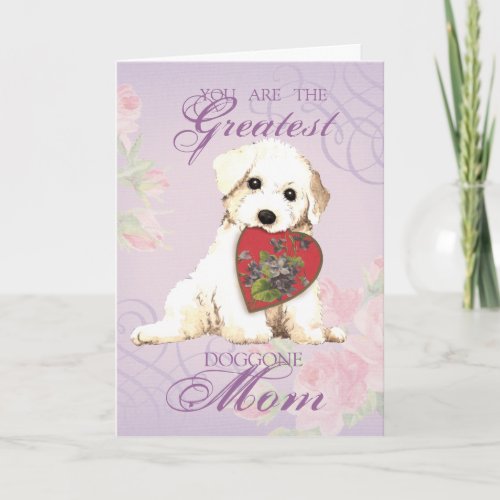 Bichon Heart Mom Card