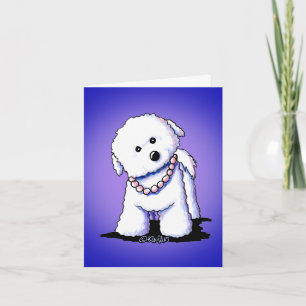 Bichon In Pearls Note Card