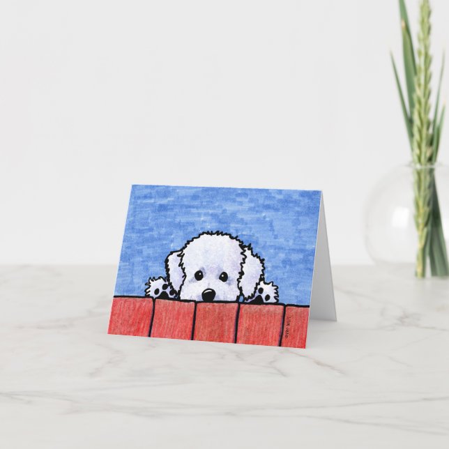 Bichon Neighbor Note Card (Front)