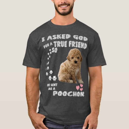 Bichon Poodle Dog Mom Bichon Poo Dad Costume T_Shirt