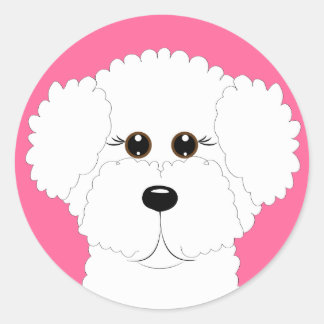Bichon Puppy Classic Round Sticker