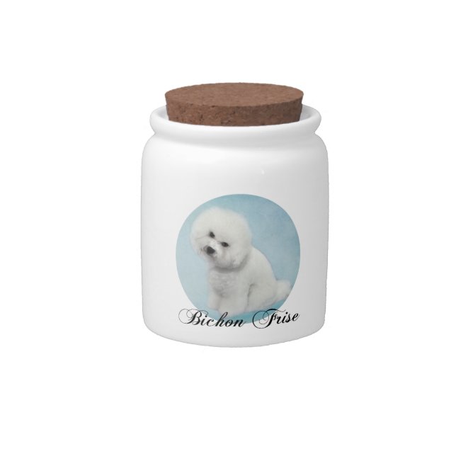 Bichon Treat Jar (Front)