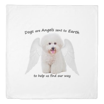Bichons Are Angels Duvet Cover by ForLoveofDogs at Zazzle