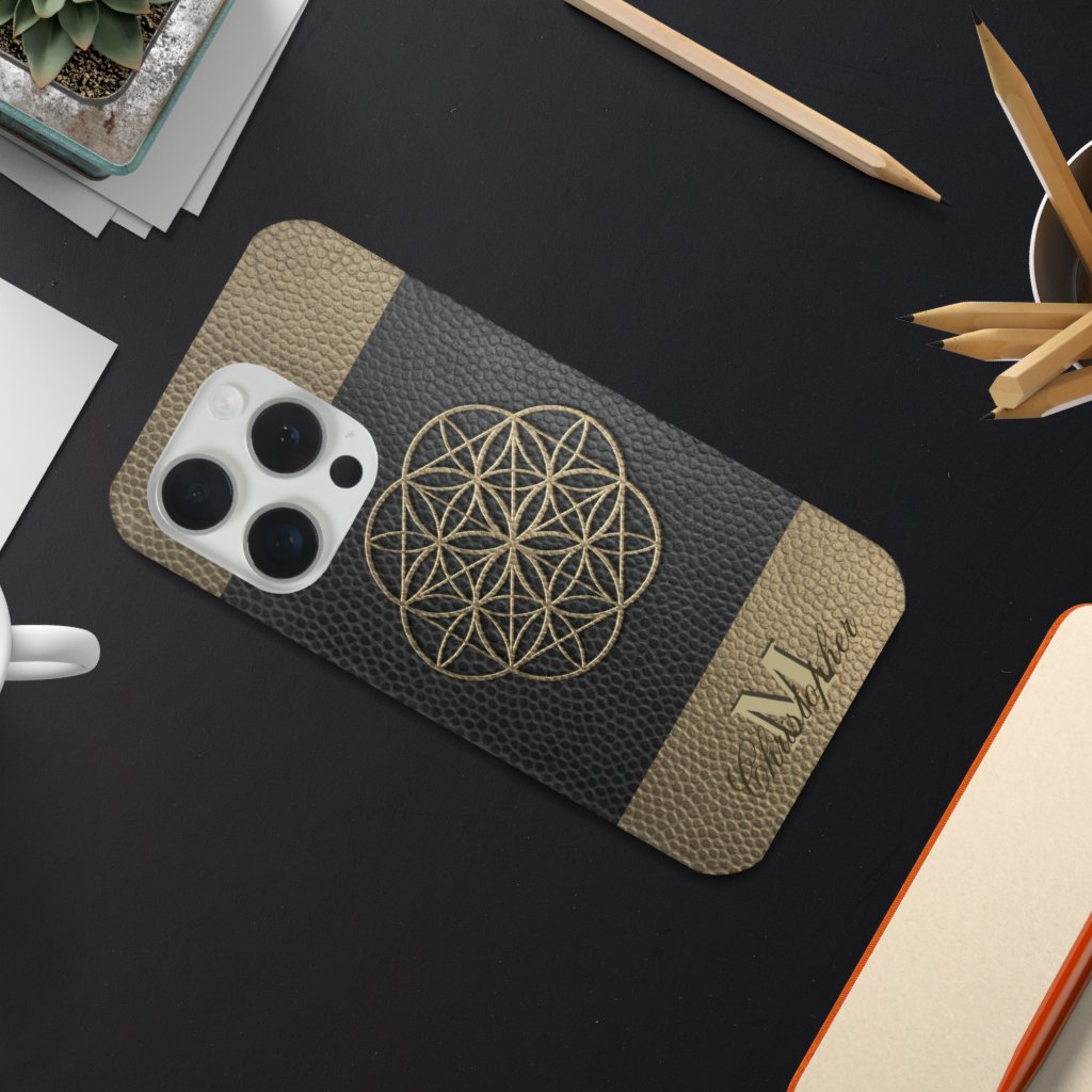 Bicolor Brown leather, with embossed pattern 