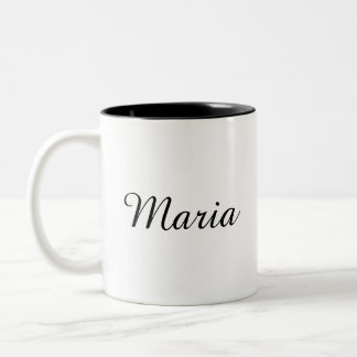 Bicolor Taza personalizada con bonita flor romanti Two-Tone Coffee Mug