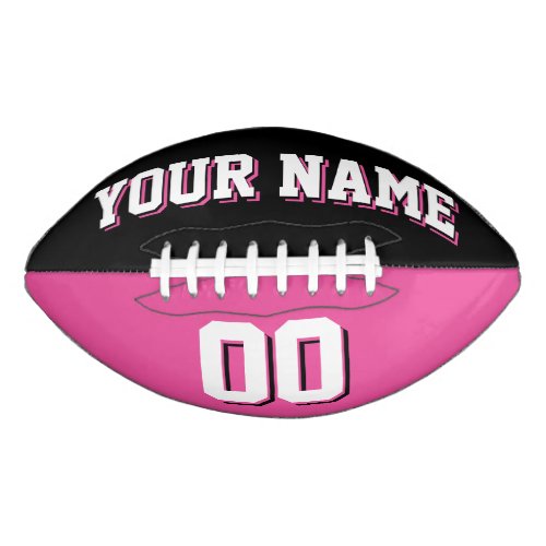 BICOLORED Black And Pink Custom Football