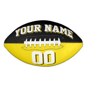 BICOLORED Black And Yellow Custom Football