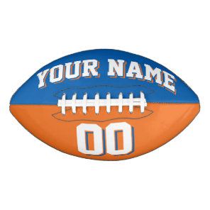 BICOLORED Blue And Orange Custom Football
