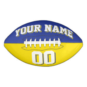 BICOLORED Blue And Yellow Custom Football