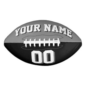 BICOLORED Dark Grey And Black Custom Football