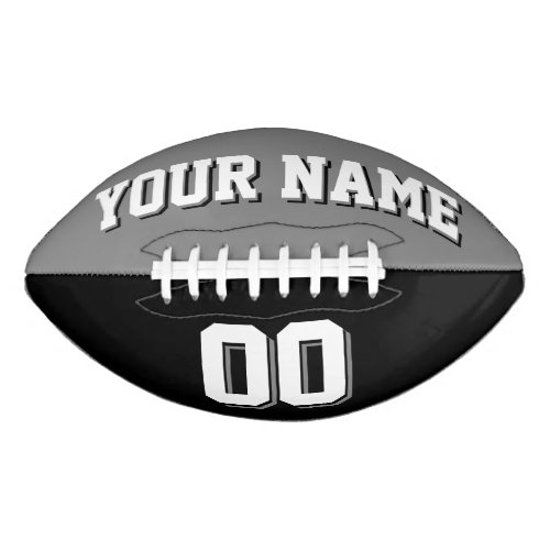 BICOLORED Dark Grey And Black Custom Football