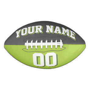 BICOLORED Dark Grey And Lime Green Custom Football