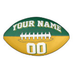 Bicolored Green And Gold Custom Football at Zazzle