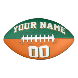 BICOLORED Green And Orange Custom Football