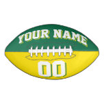 Bicolored Green And Yellow Custom Football at Zazzle