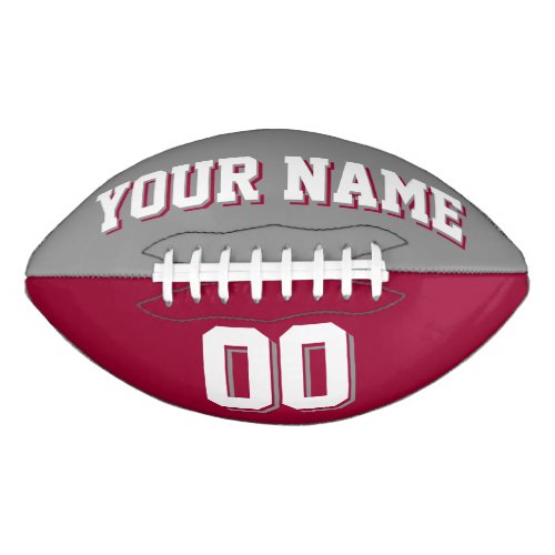 BICOLORED Grey And Maroon Custom Football