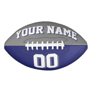 BICOLORED Grey And Navy Blue Custom Football