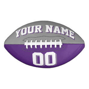 BICOLORED Grey And Purple Custom Football