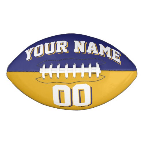 BICOLORED Navy Blue And Gold Custom Football