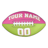 BICOLORED Pink And Lime Green Custom Football