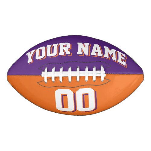 BICOLORED Purple And Orange Custom Football