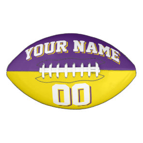 BICOLORED Purple And Yellow Custom Football