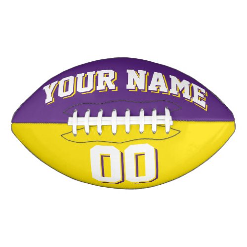 BICOLORED Purple And Yellow Custom Football