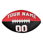 Bicolored Red And Black Custom Football at Zazzle