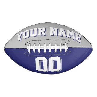 BICOLORED Silver Gray And Navy Custom Football