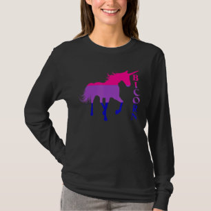 Bicorn Bisexual Flag Unicorn Lgbtq Bisexual Awaren T-Shirt