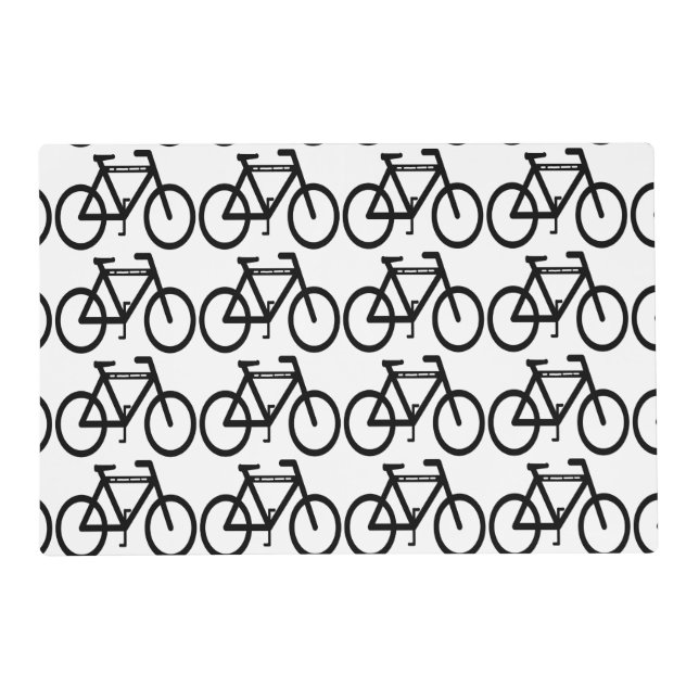 Bicycle Abstract Laminated Placemat (Front)