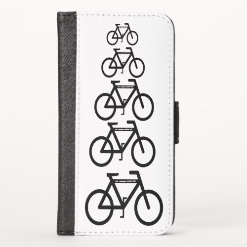 Bicycle Abstract Pattern iPhone X Wallet Case