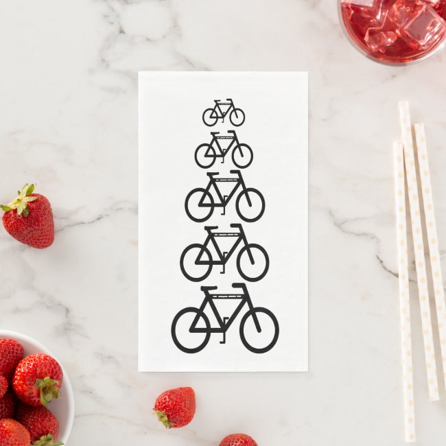 Bicycle Abstract Pattern Sports Paper Guest Towel