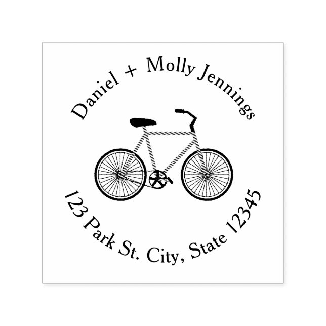 Bicycle Address Self-inking Stamp (Design)