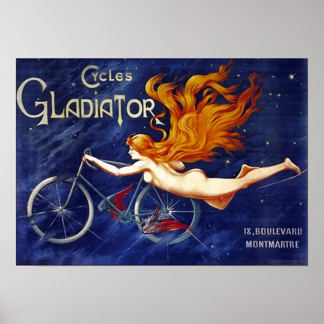 Bicycle Advertising Vintage Cycles Gladiator Poster (Front)